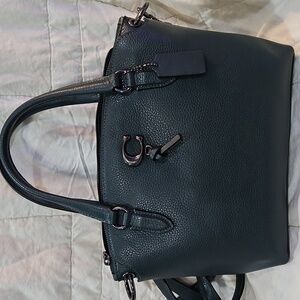 Coach Green Leather Shoulder Bag